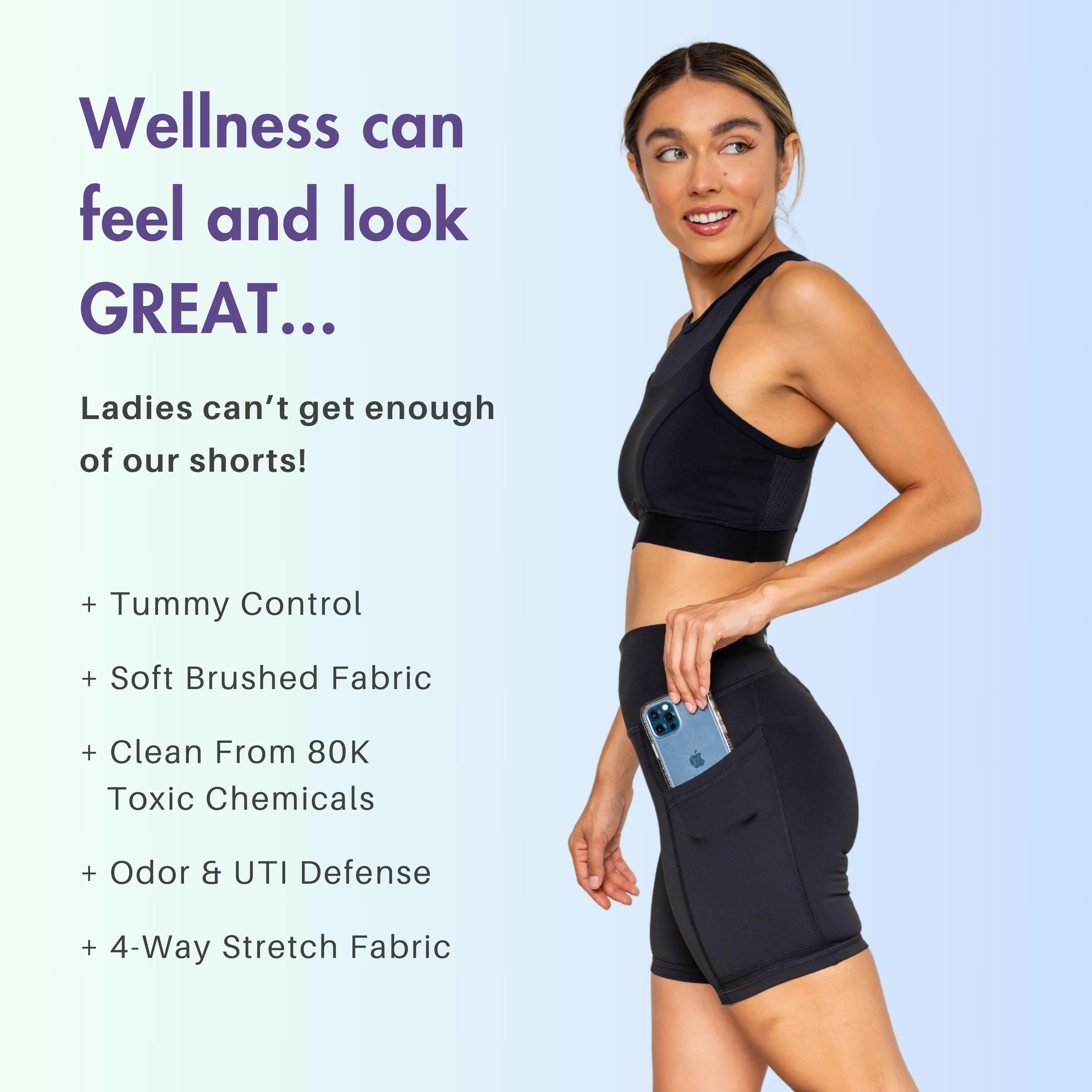 6" Breathable, Tummy Control Short by Oya Femtech Apparel