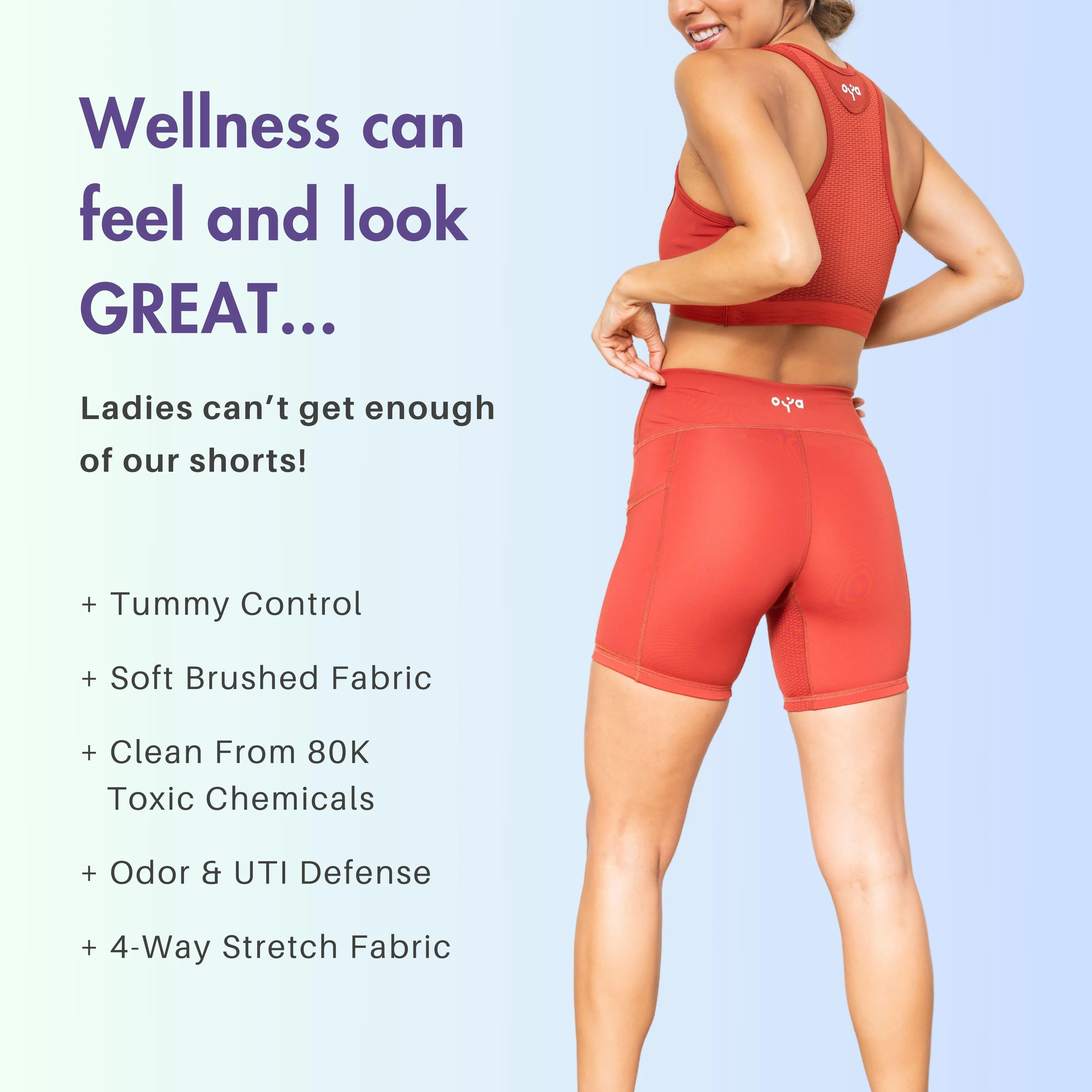 6" Breathable, Tummy Control Short by Oya Femtech Apparel