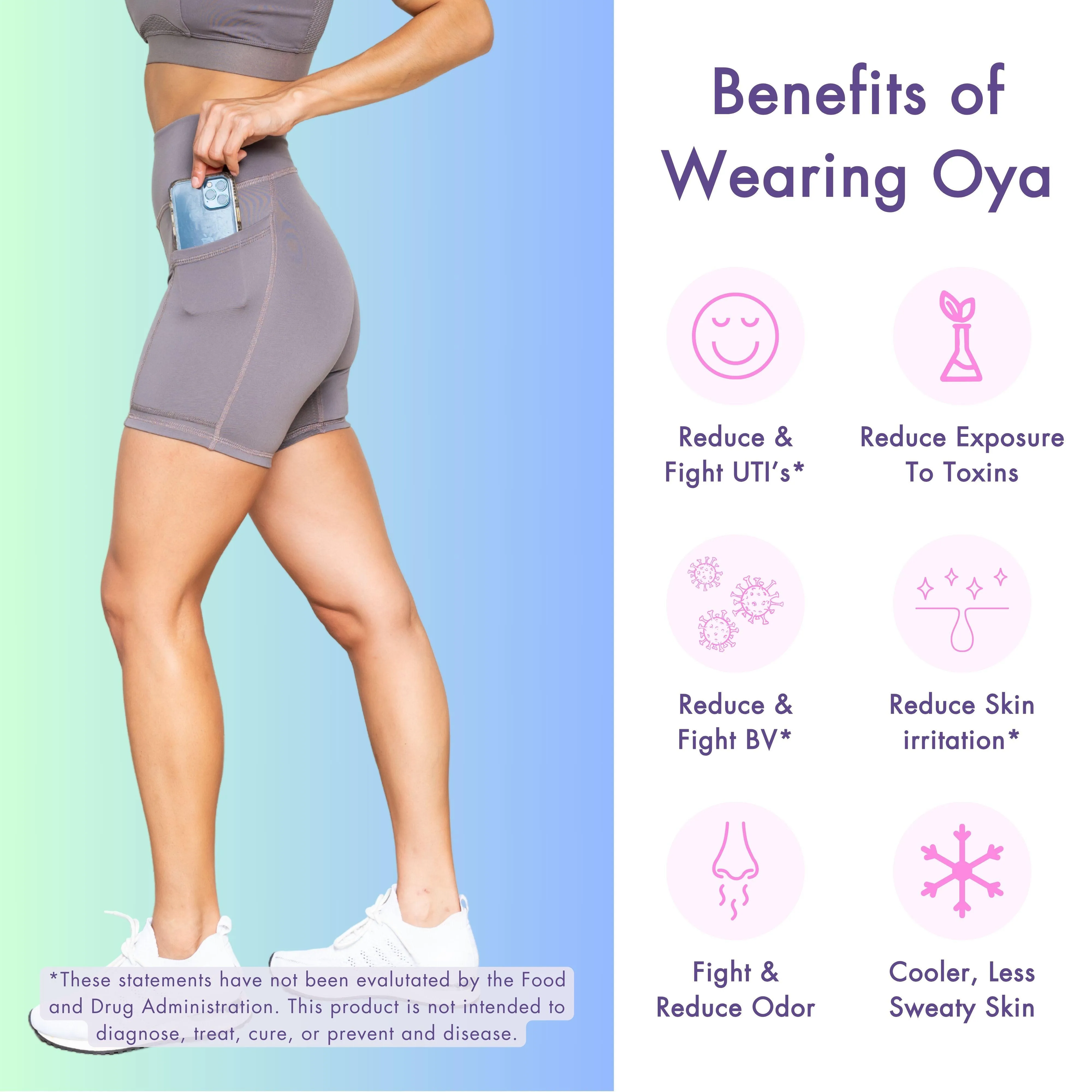 6" Breathable, Tummy Control Short by Oya Femtech Apparel