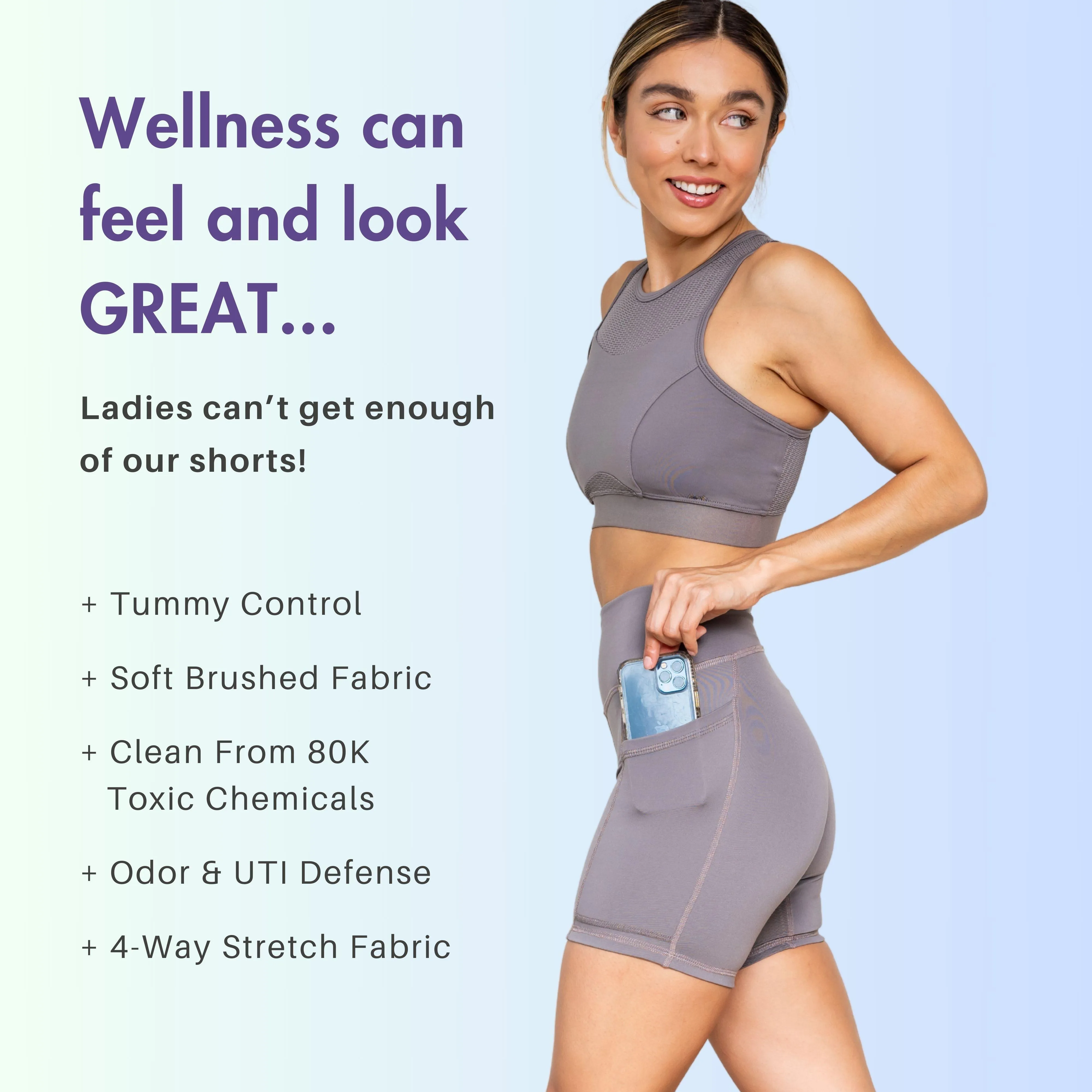 6" Breathable, Tummy Control Short by Oya Femtech Apparel