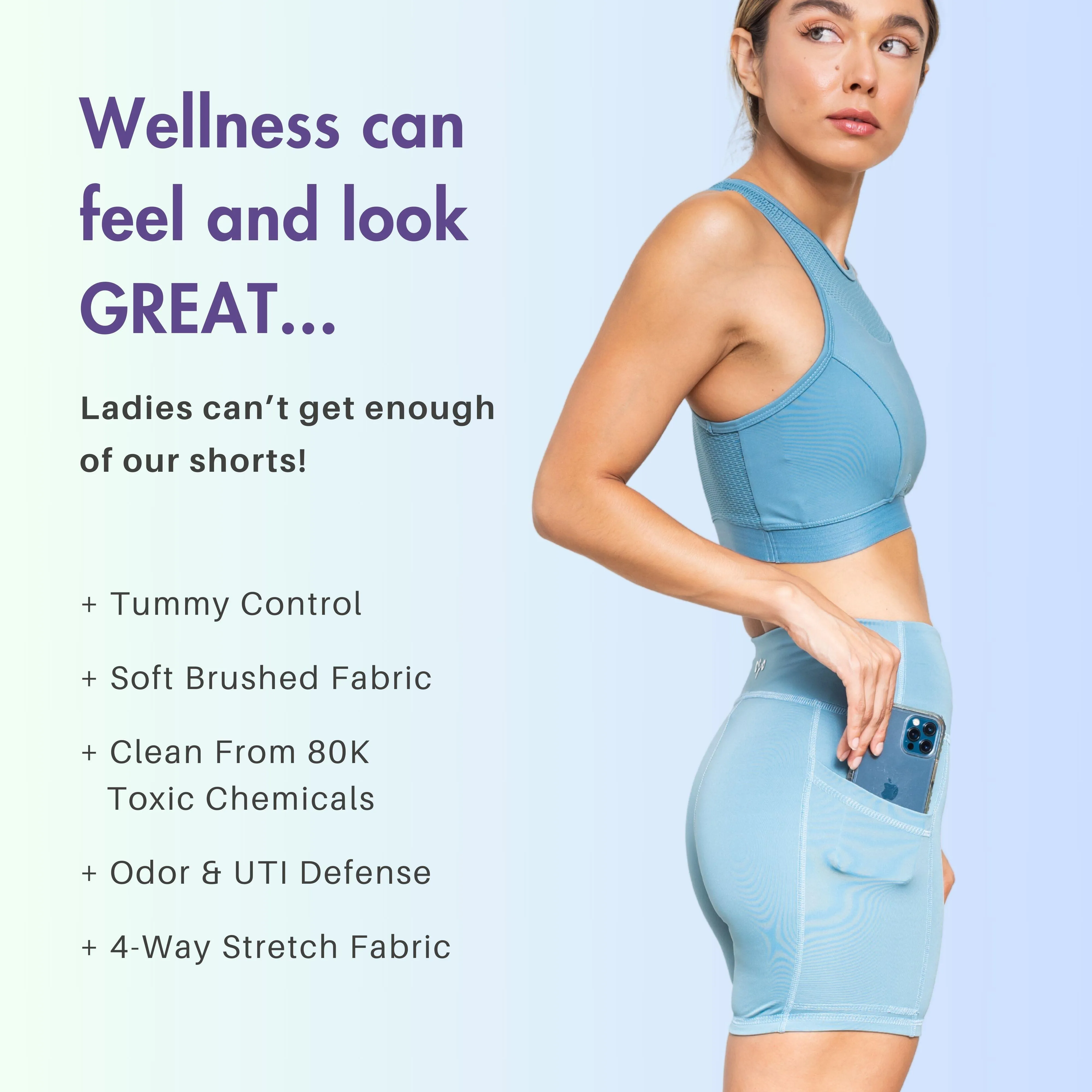 6" Breathable, Tummy Control Short by Oya Femtech Apparel