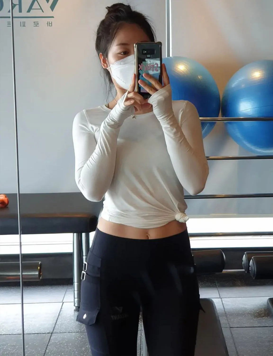 Athlete Long Sleeve Tops white ins_yoga