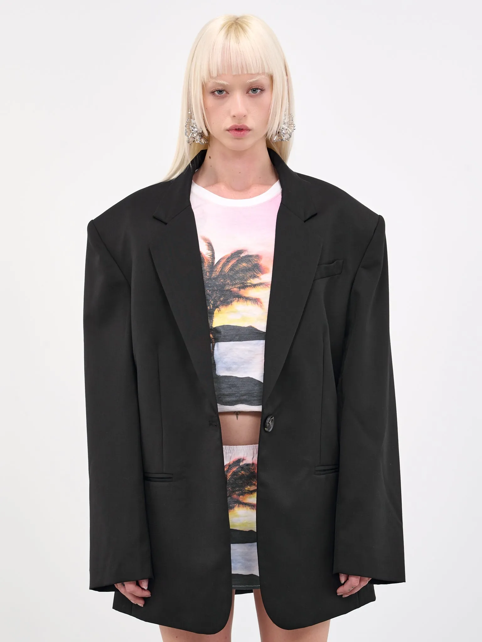 Bermuda Blazer (23026604-WOOL-TAILORING-BLACK)