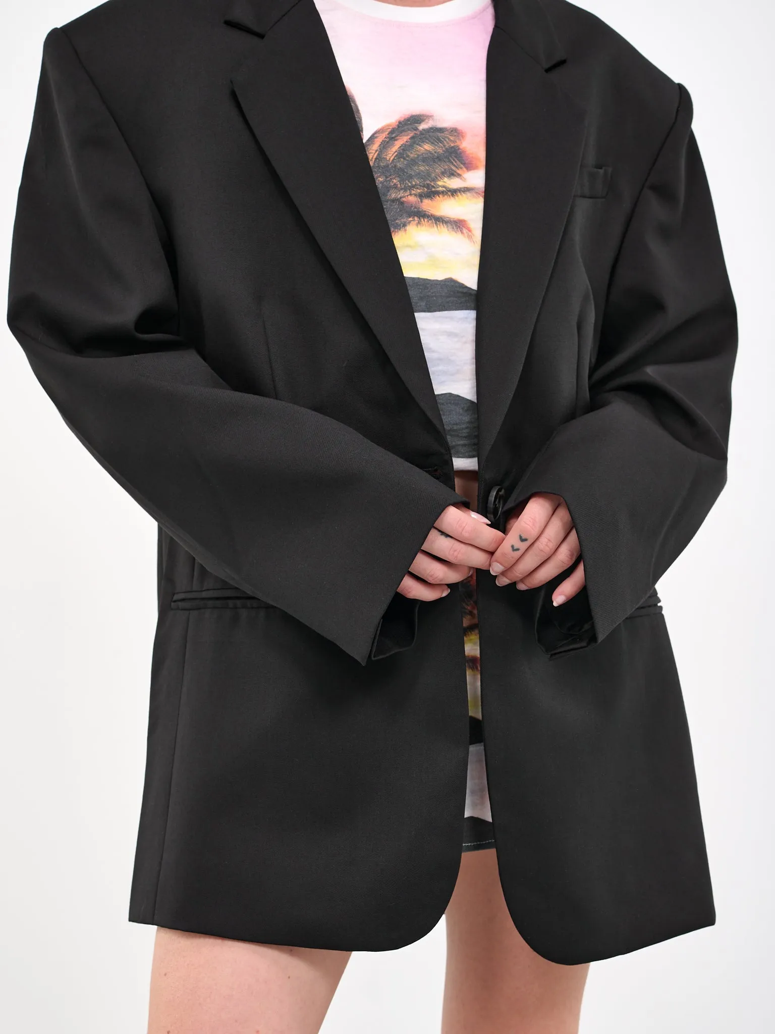 Bermuda Blazer (23026604-WOOL-TAILORING-BLACK)