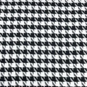 Black and White Dogtooth Loose Weave Fabric