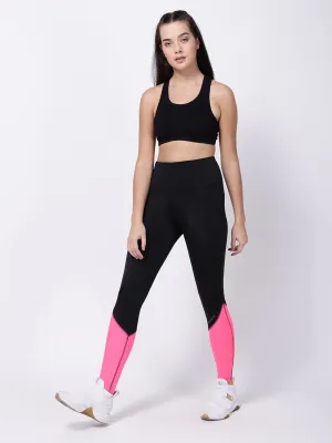 Black-NeoPink Style Diva Leggings