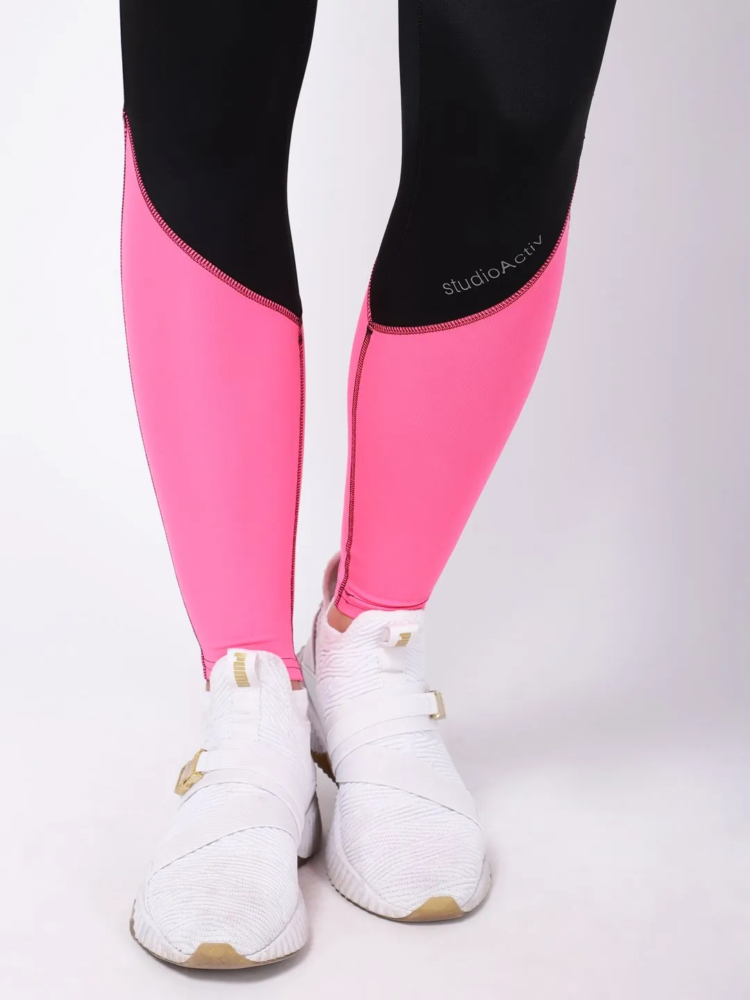 Black-NeoPink Style Diva Leggings
