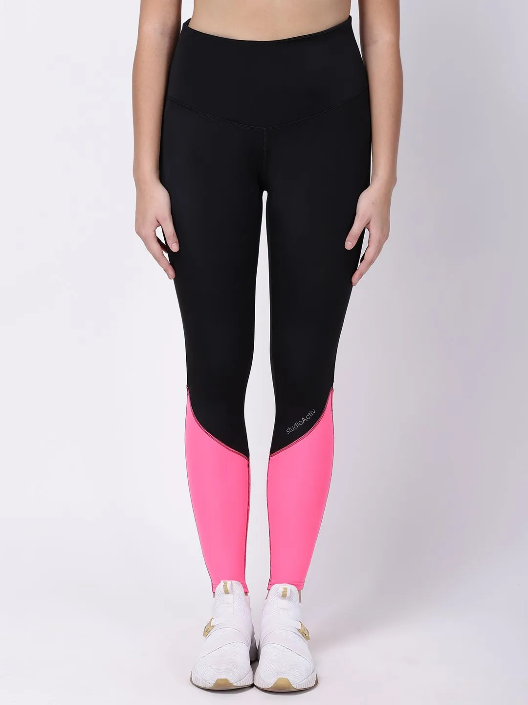 Black-NeoPink Style Diva Leggings