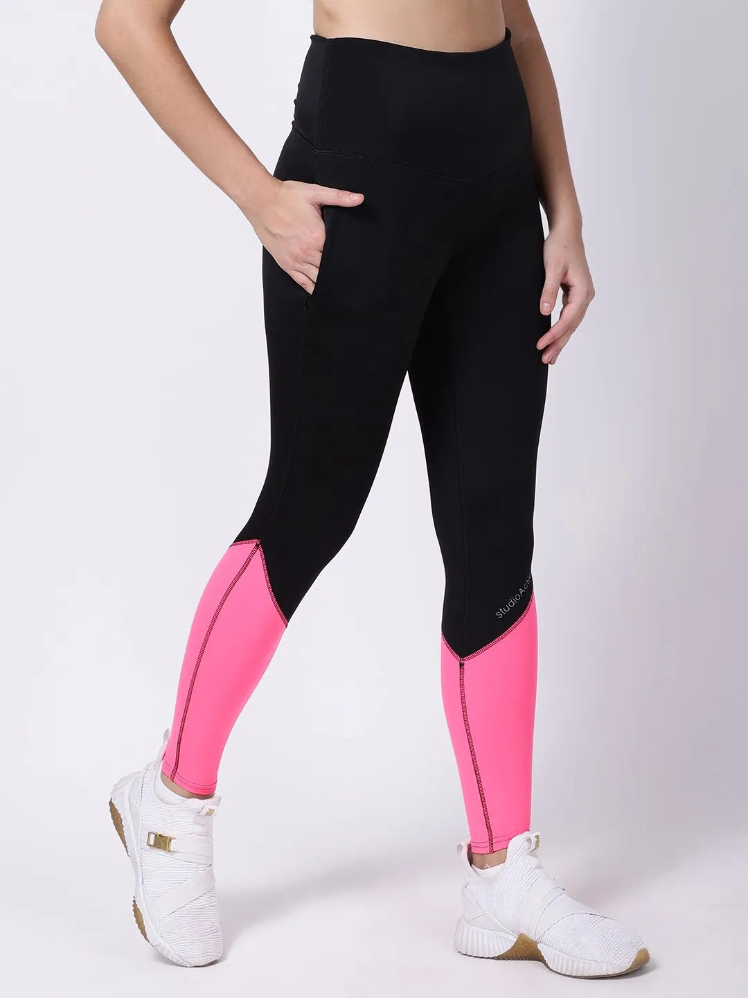 Black-NeoPink Style Diva Leggings