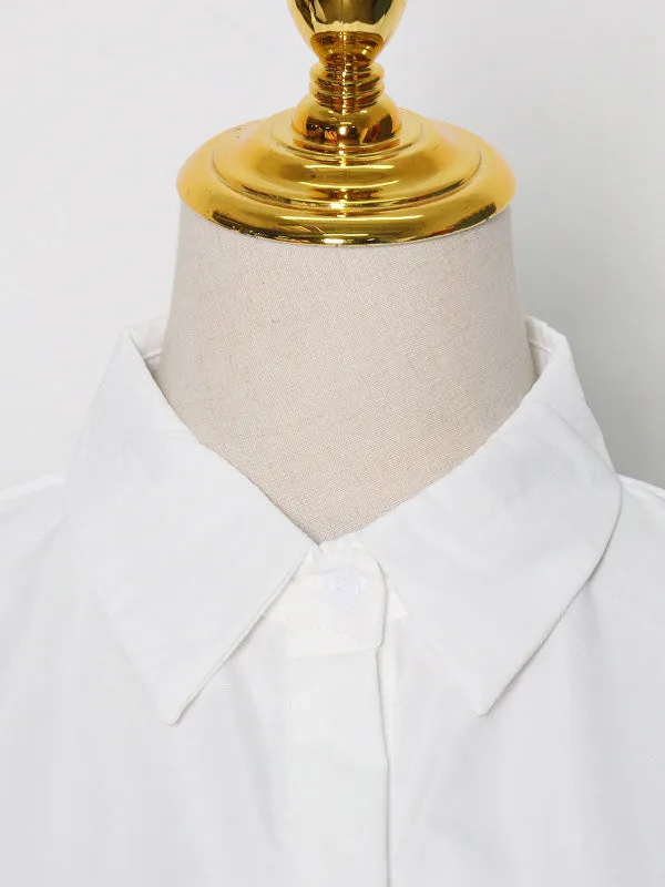 Chicmy-Original Solid Color Irregularity Geometry Blouse Tops