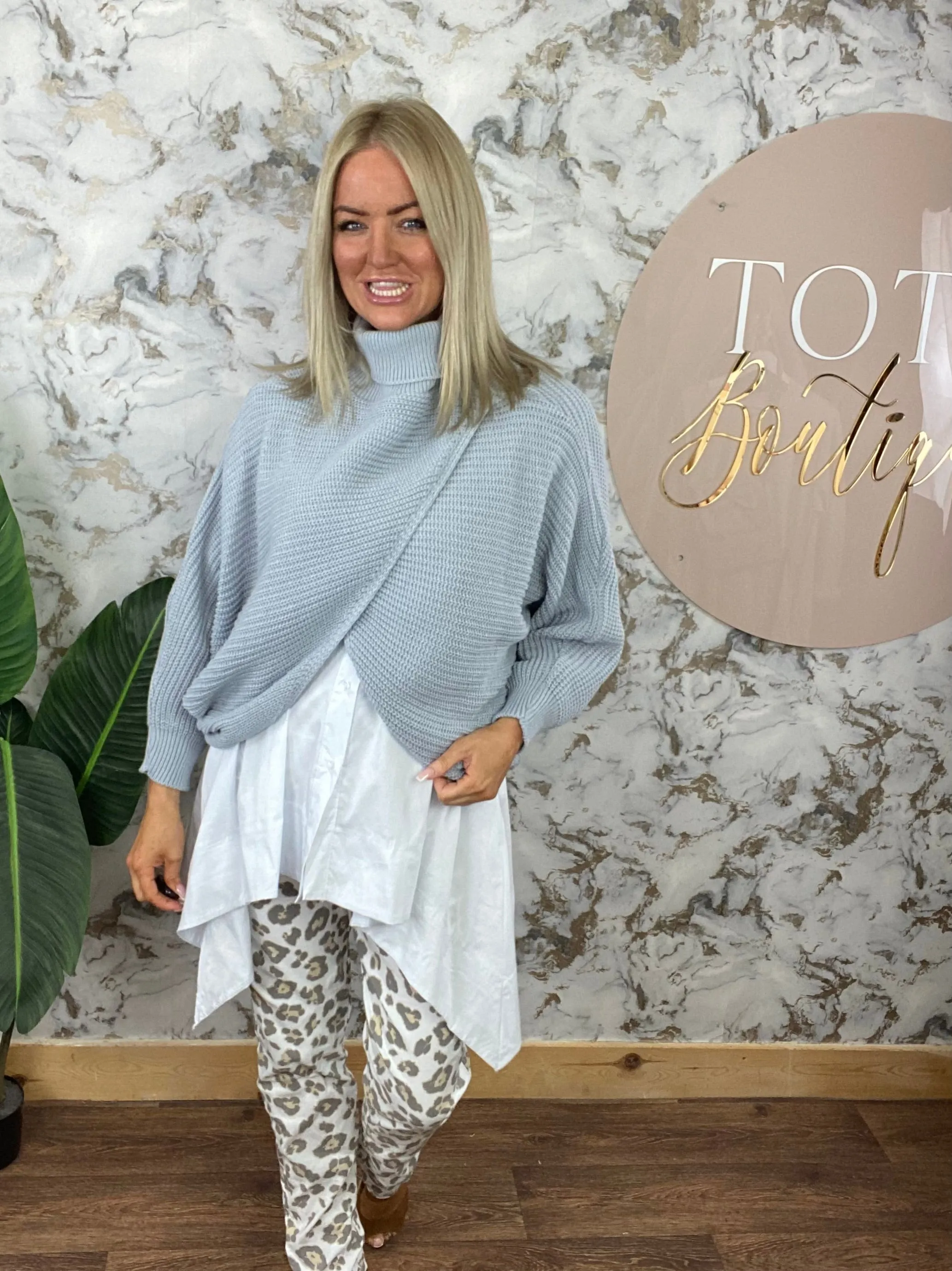 Dip side layering shirt - white