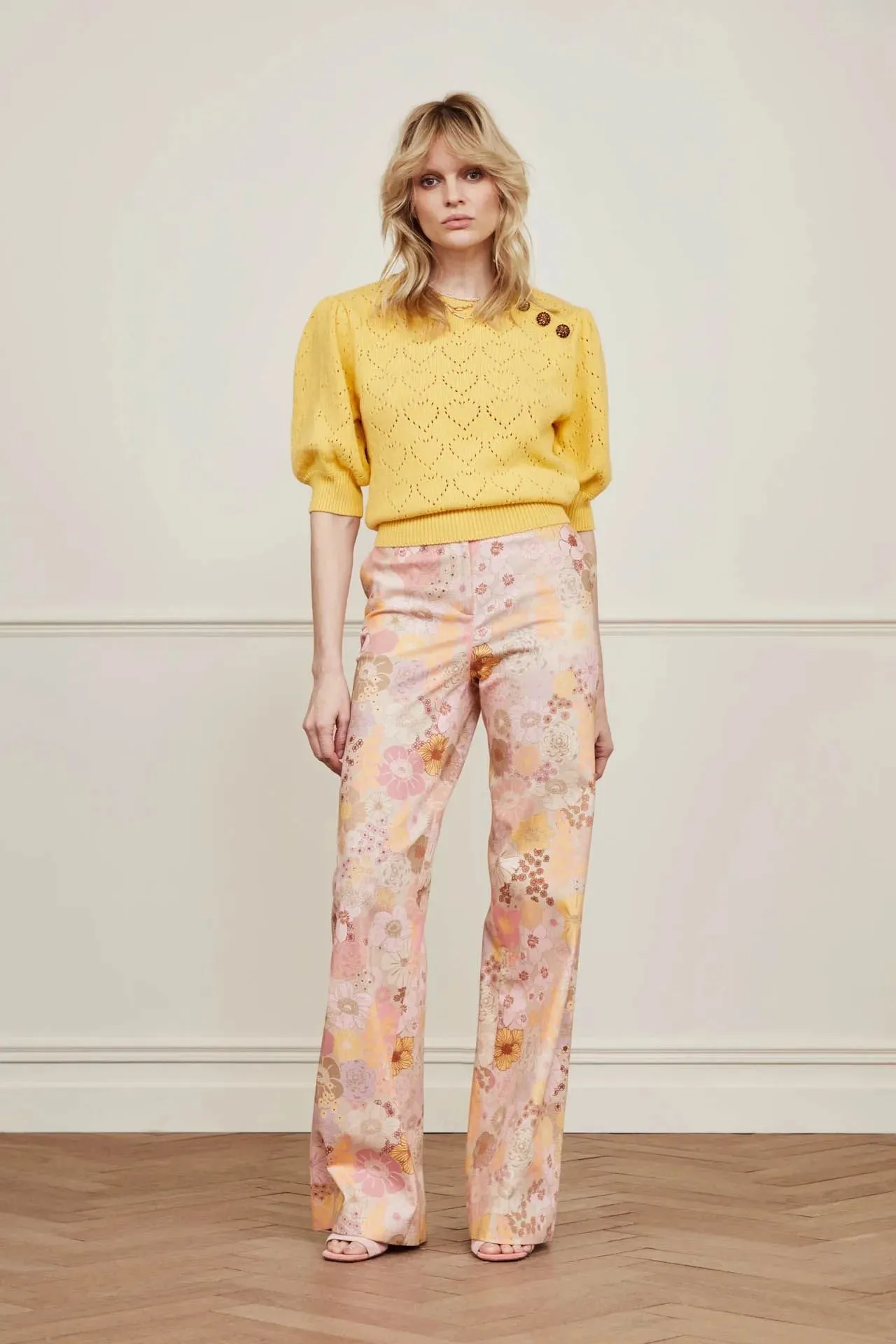 Fabienne Chapot City Wide Leg Trousers Fuji Flowers