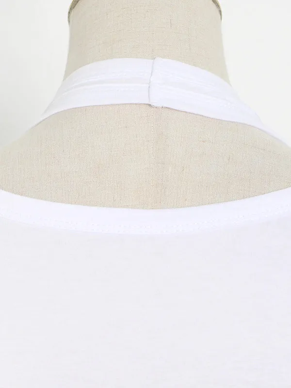 False Two Solid Color Sleeveless Vest Tops