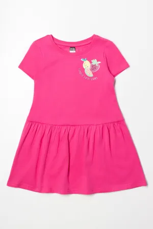 Fruit T-Shirt Dress Pink