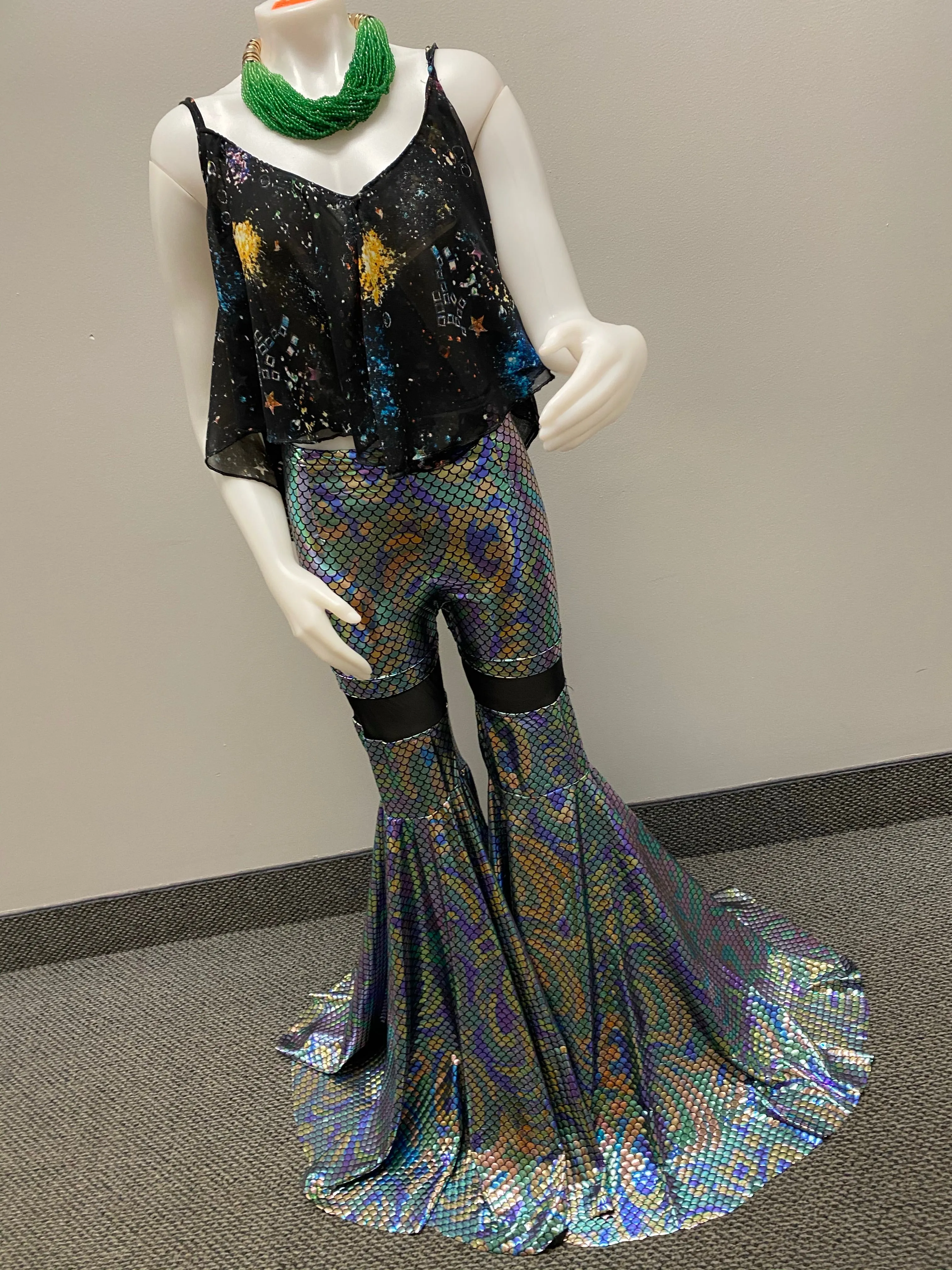 “Groovy mermaid” bell bottoms