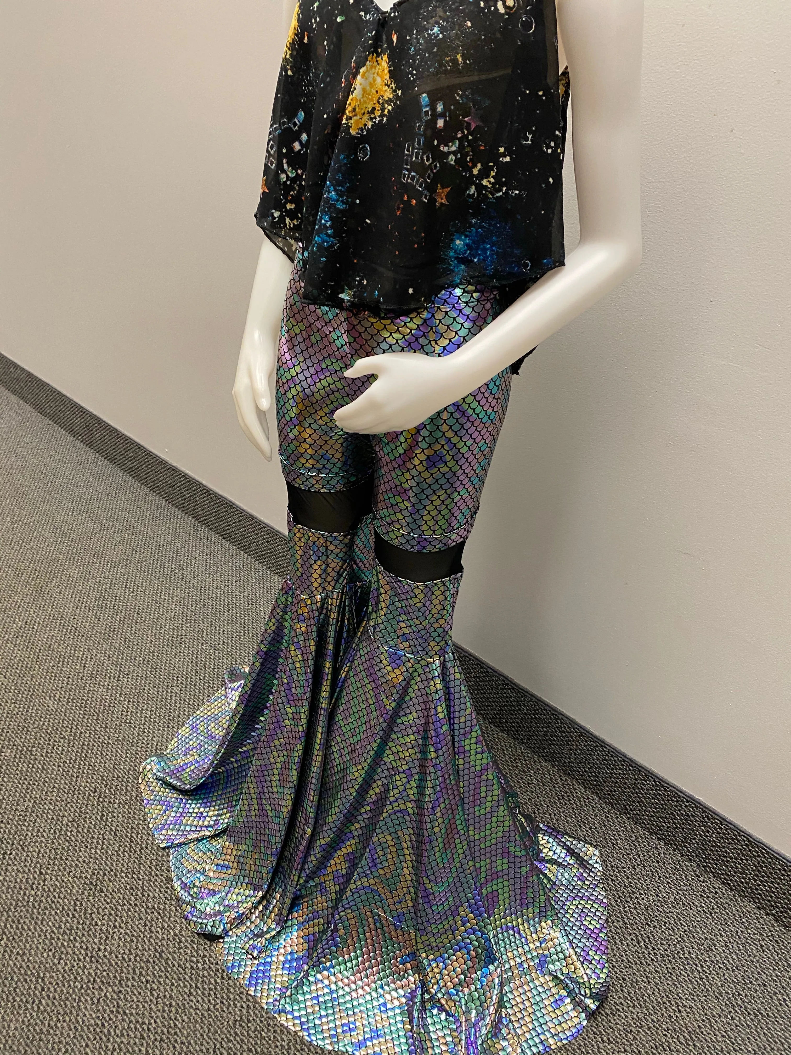 “Groovy mermaid” bell bottoms