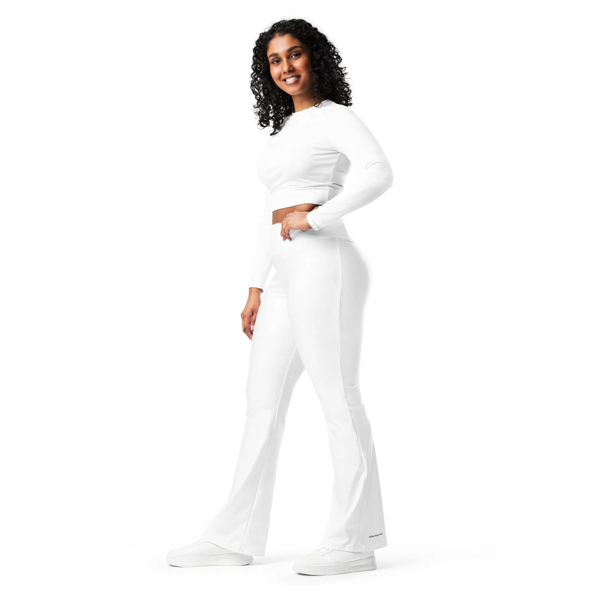 Humble Sportswear™ Women's White Flare leggings