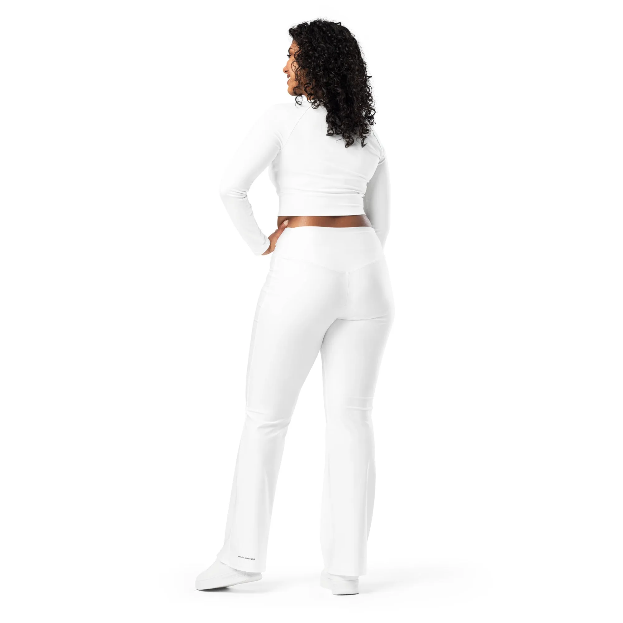 Humble Sportswear™ Women's White Flare leggings