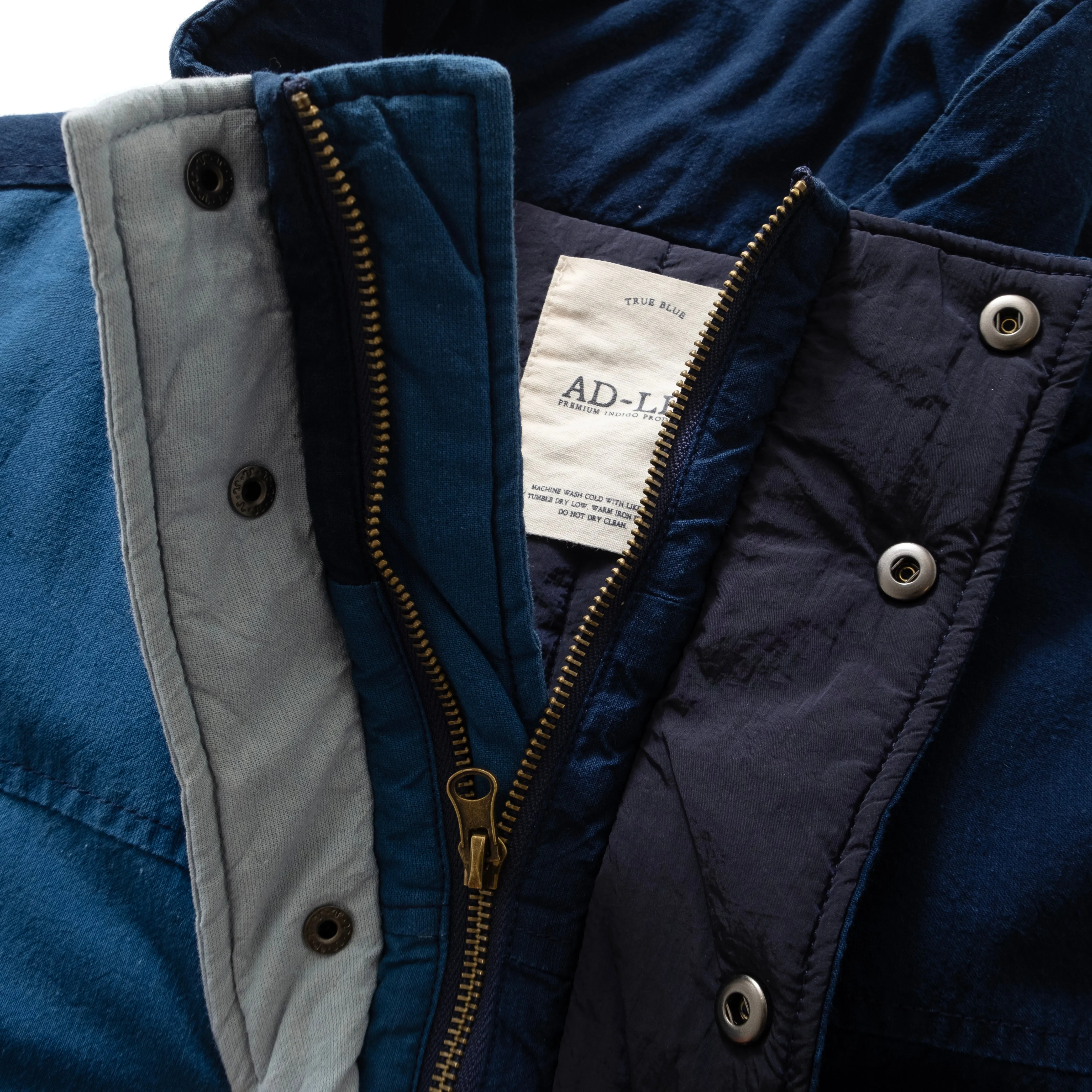 (JK338) Indigo Patchwork Padded Vest