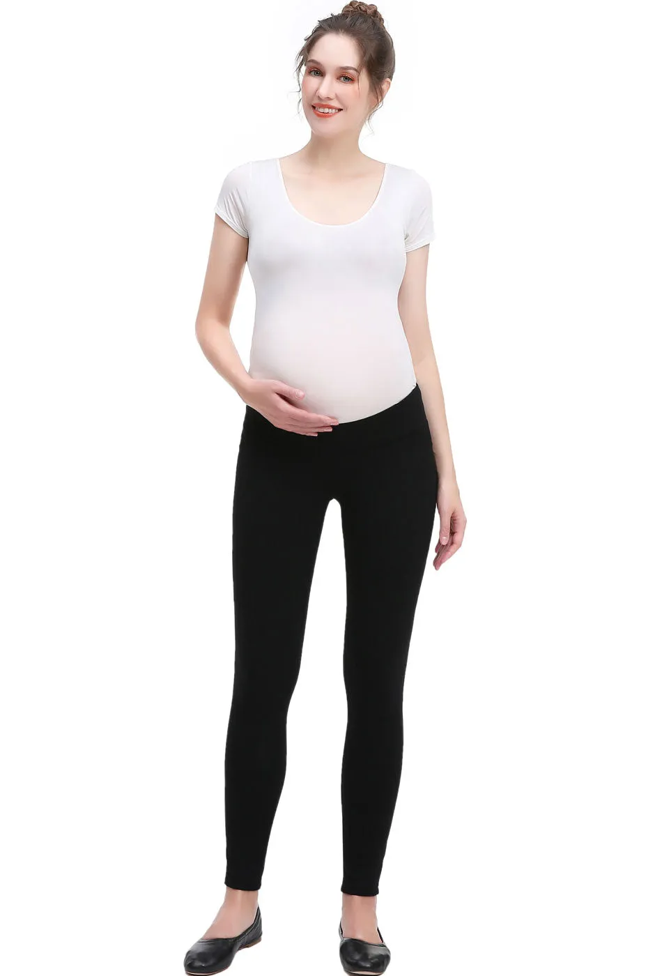 Kimi   Kai Maternity "Brandi" Under Belly Ultra Stretch Skinny Pants (28" Inseam)