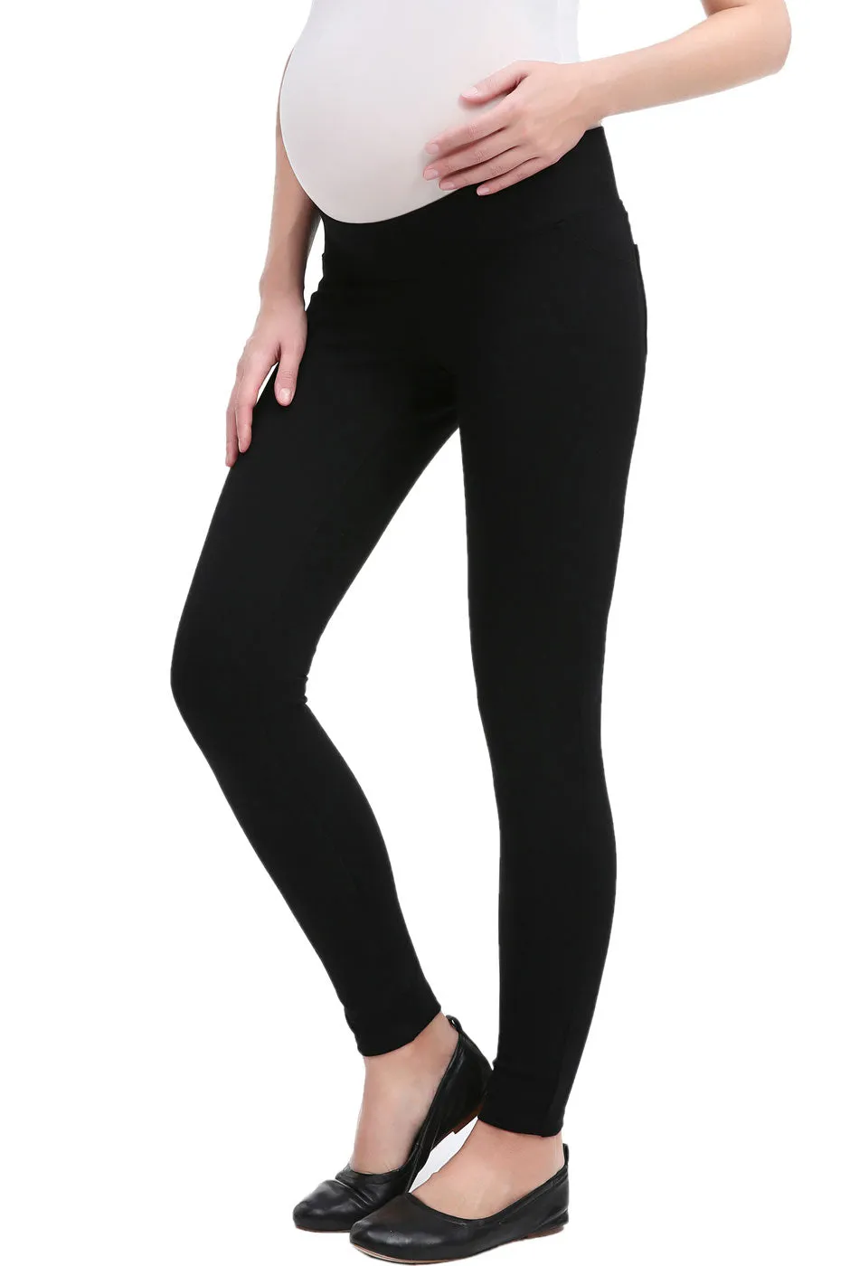 Kimi   Kai Maternity "Brandi" Under Belly Ultra Stretch Skinny Pants (28" Inseam)