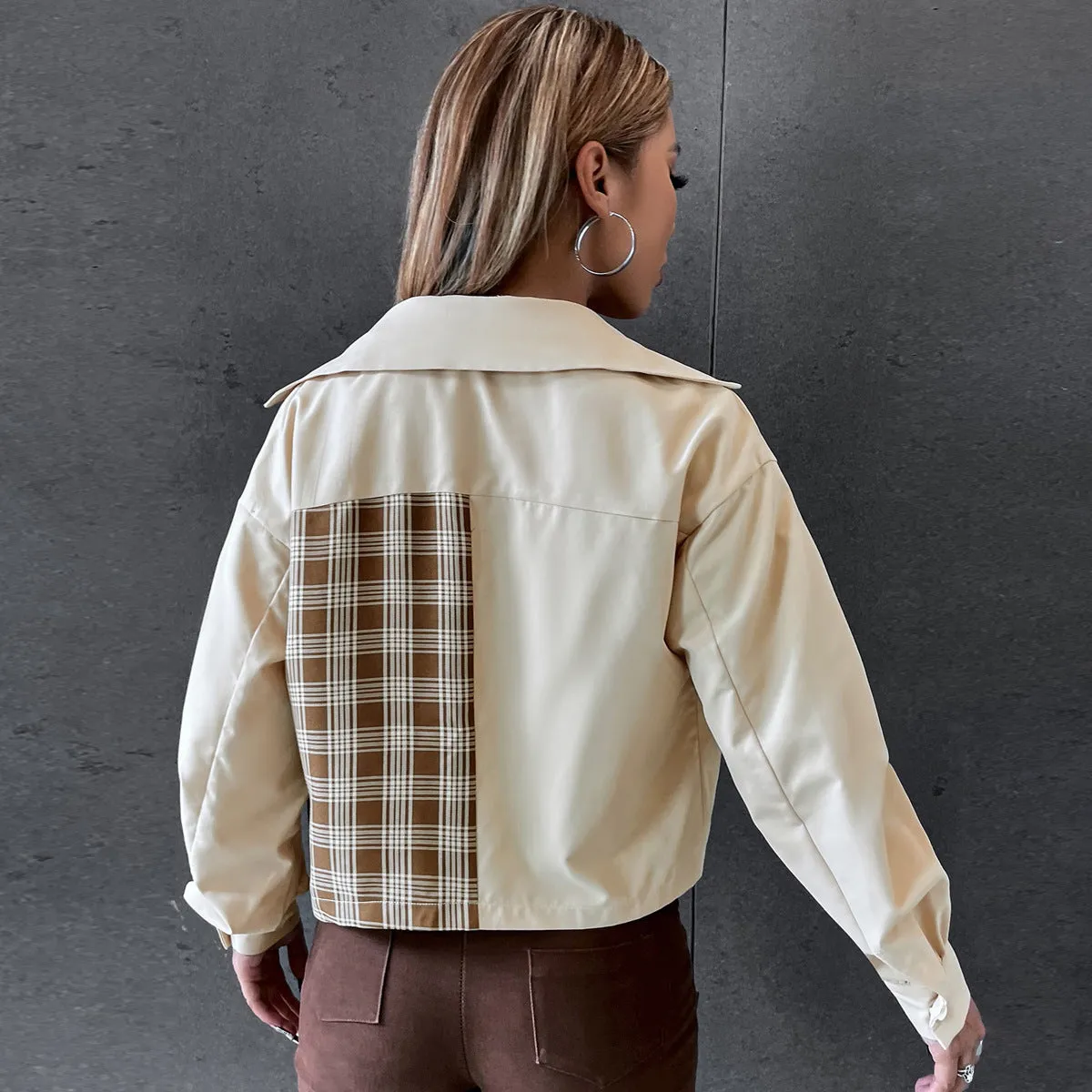 Loose And Casual Single-breasted Lapel Coat For Women