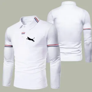 Men's Polo Shirts Sportswear Casual Long Sleeve Tops