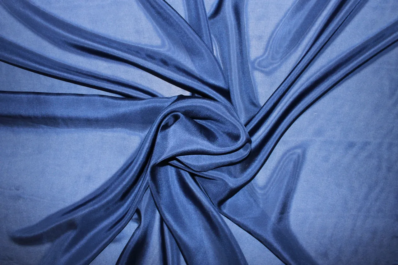 Silk Habotai Lining - Bright Navy