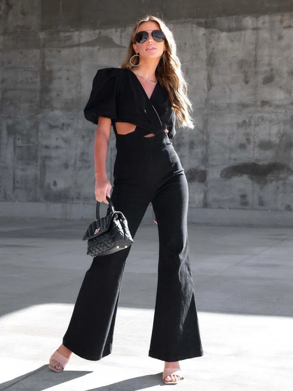 The Tayonna Denim Jumpsuit