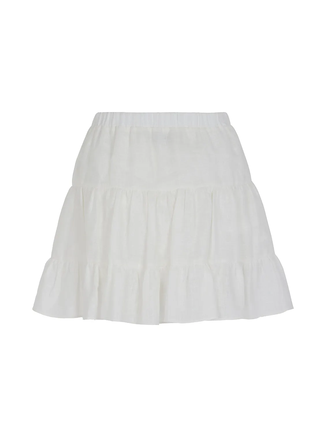 Tiered Mini Linen Skirt (Final Sale)