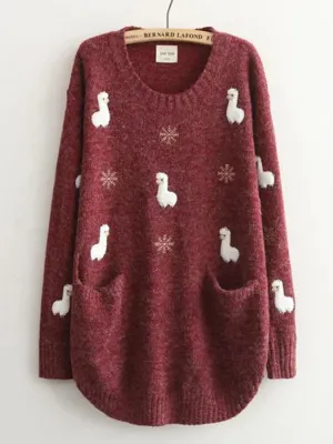 Vintage Embroidery Sweaters