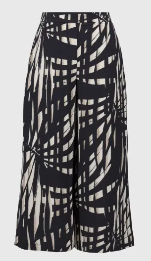 Woven Tropical Print Culotte Pant 251159