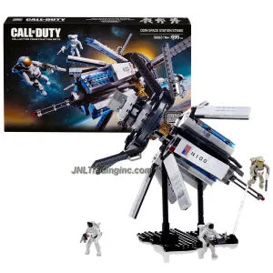 Year 2014 Mega Bloks Call of Duty Set #06863 - ODIN SPACE STATION with Articulated Panels Plus 3 Micro Figures with Computer, Interchangeable Weapons, Ammunition Vests and Backpacks (Pieces: 695)